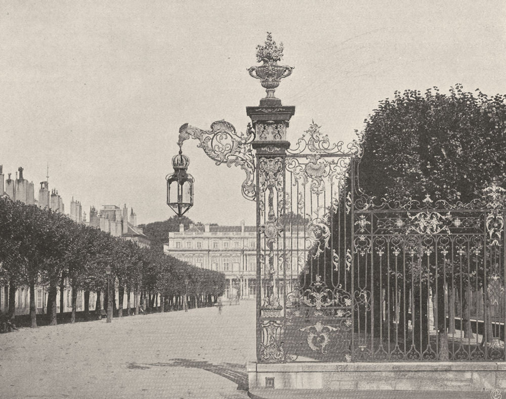 MEURTHE-ET-MOSELLE. Nancy- Grilles de Jean Lamour 1906 old antique print